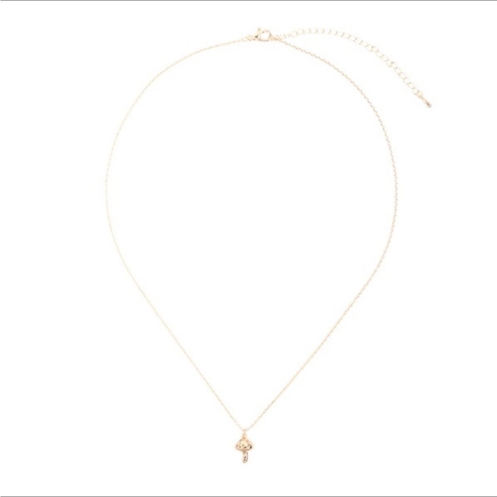💎2/ $10-All jewelry💎 Dainty mushroom necklace with gems